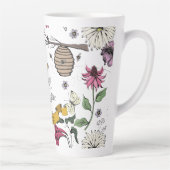 Vintage Biene, Royal Gold Crown & Scroll Name Milchtasse (Rechts)