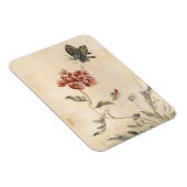 Vintage Biene, Schmetterling und Mohn Wasserfarbe Magnet (Rechte Seite)