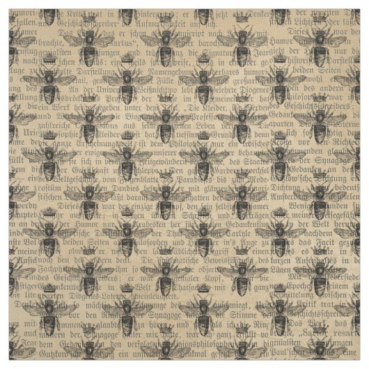 Vintage Biene Stoff (Muster)