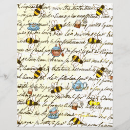 Vintage Biene und Tee-Dekoupage Scrapbook