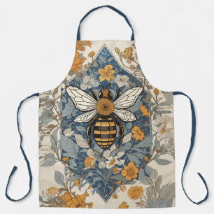 Vintage Biene und wilde Blumen Schürze