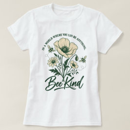 Vintage Biene und wilde Blumen T-Shirt