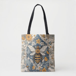 Vintage Biene und wilde Blumen Tasche
