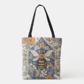Vintage Biene und wilde Blumen Tasche (Rückseite)