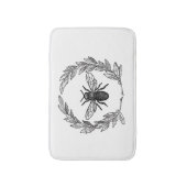 Vintage Biene verziert Badematte (Vorderseite Vertikal)