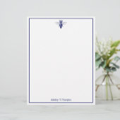 Vintage Biene Zeichne in Blau (Stehend Vorderseite)