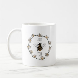 Vintage Bienen Blume Daisy Zitat nur Sie Kaffeetasse