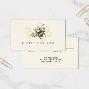 Vintage-Bienen-Logo Rustikale Honigbiene Geschenkk