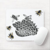 Vintage Bienen Mousepad (Mit Mouse)