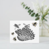 Vintage Bienen Postkarte (Stehend Vorderseite)