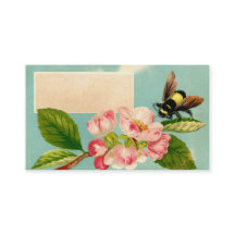 Vintage Bienen- und Blume-Calling Card
