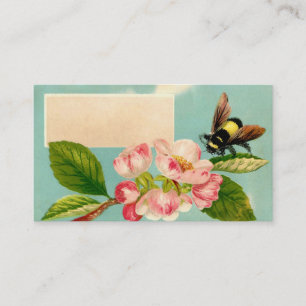 Vintage Bienen- und Blume-Calling Card Telefonnummerkarte