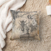 Vintage Bienen- und Blumengarten Kissen (Decke)