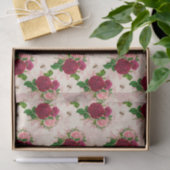 Vintage Bienen und Rose Seidenpapier (Geschenk)