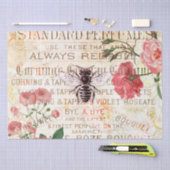 Vintage Bienen und Rose Seidenpapier (Handwerk)