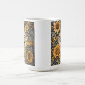 Vintage Bienen und Sonnenblumen Kaffeetasse (Mittel)