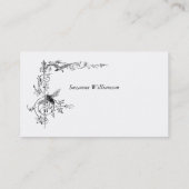 Vintage Bienen-und Vogel-elegante Visitenkarte (Rückseite)