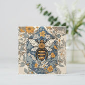 Vintage Bienen und wild lebende Blume (Stehend Vorderseite)