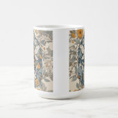 Vintage Bienen und wild lebende Blume Kaffeetasse (Mittel)