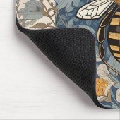 Vintage Bienen und wild lebende Blume Mousepad (Ecke)