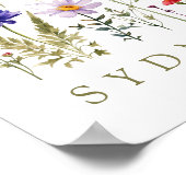 Vintage Bienen und wild lebende Blume Poster (Ecke)