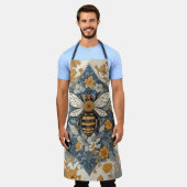 Vintage Bienen und wild lebende Blume Schürze (Getragen)
