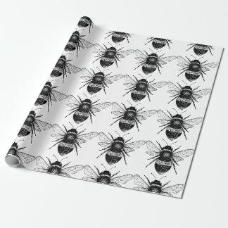Vintage-Bienen-Verpackungspapier Geschenkpapier