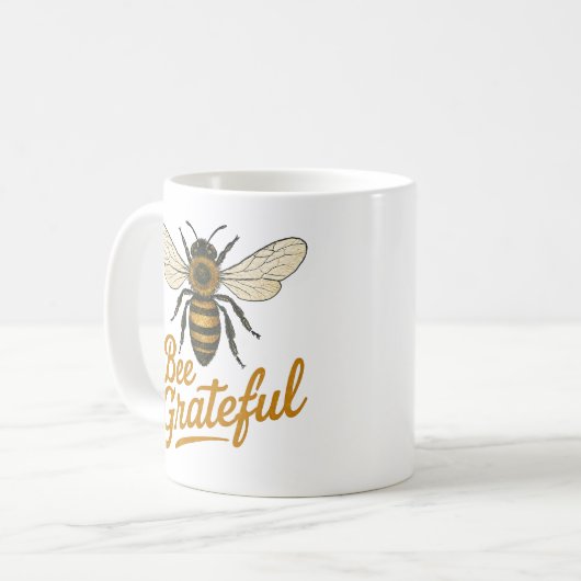 Vintage Bienenart Kaffeetasse (Vorderseite Links)