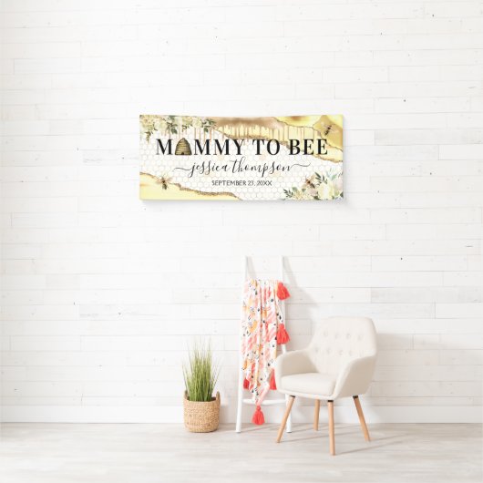 Vintage BienenBaby-Dusche Banner (Insitu)