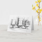 Vintage Bienenboxen Honig Karte (Gelbe Blume)