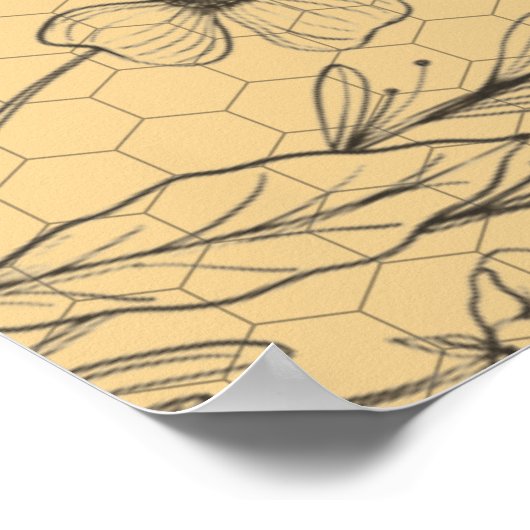 Vintage Bienendusche Willkommen Poster (Ecke)