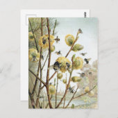 Vintage BienenIllustration Postkarte (Vorne/Hinten)
