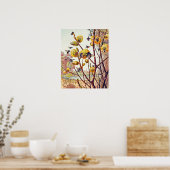 Vintage Bieneninsekten Frühlingsinsekten Willow Bl Poster (Küche)