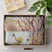 Vintage Bieneninsekten Frühlingsinsekten Willow Bl Seidenpapier (Geschenk)