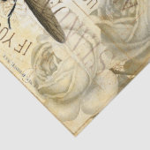 Vintage Bieneninsekten Rose Bouquet Decoupage Seidenpapier (Detail)