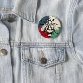 Vintage Bieneninsektenfarben Button (Beispiel)