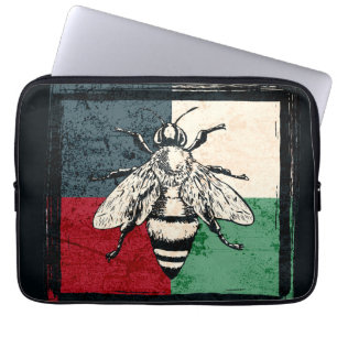 Vintage Bieneninsektenfarben Laptopschutzhülle