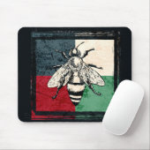 Vintage Bieneninsektenfarben Mousepad (Mit Mouse)