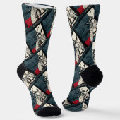 Vintage Bieneninsektenfarben Socken (Gewinkelt)