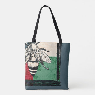 Vintage Bieneninsektenfarben Tasche