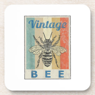 Vintage Bienenkönigin Honey Beekeeper Getränkeuntersetzer