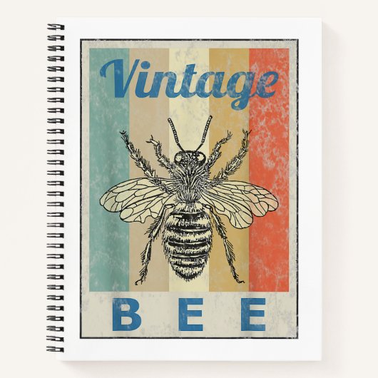 Vintage Bienenkönigin Honey Beekeeper Notizblock (Vorderseite)