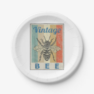Vintage Bienenkönigin Honey Beekeeper Pappteller