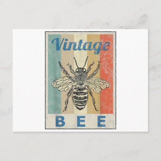 Vintage Bienenkönigin Honey Beekeeper Postkarte (Vorderseite)