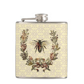 Vintage-Bienenkranz Flachmann (Vorderseite)