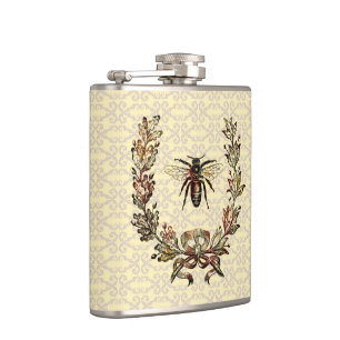 Vintage-Bienenkranz Flachmann
