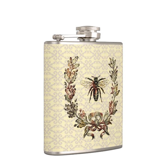 Vintage-Bienenkranz Flachmann (Rechts)