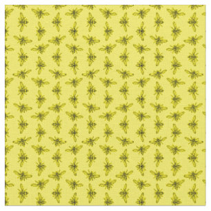 Vintage Bienenmuster CUSTOM-HINTERGRUNDFARBE Stoff