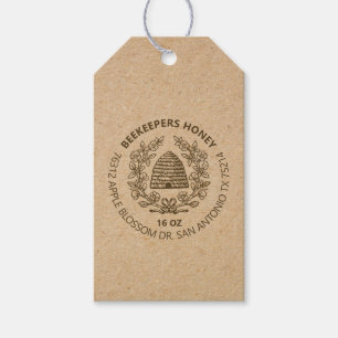 Vintage Bienenrustikale Honigmarke Geschenkanhänger