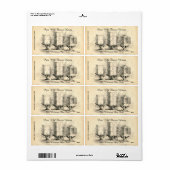 Vintage Bienenstiefe Honey Jar Label (Vorne)